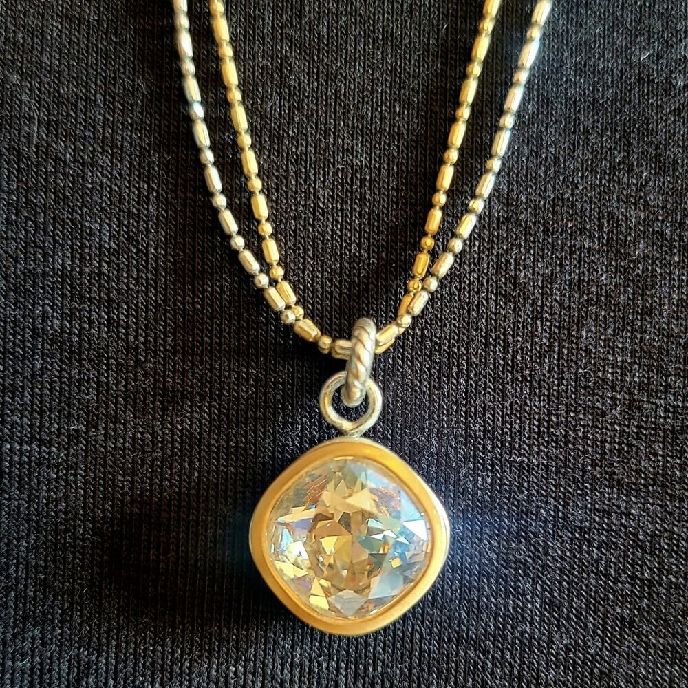 Brighton Two-Tone Double Chain Necklace – 19”